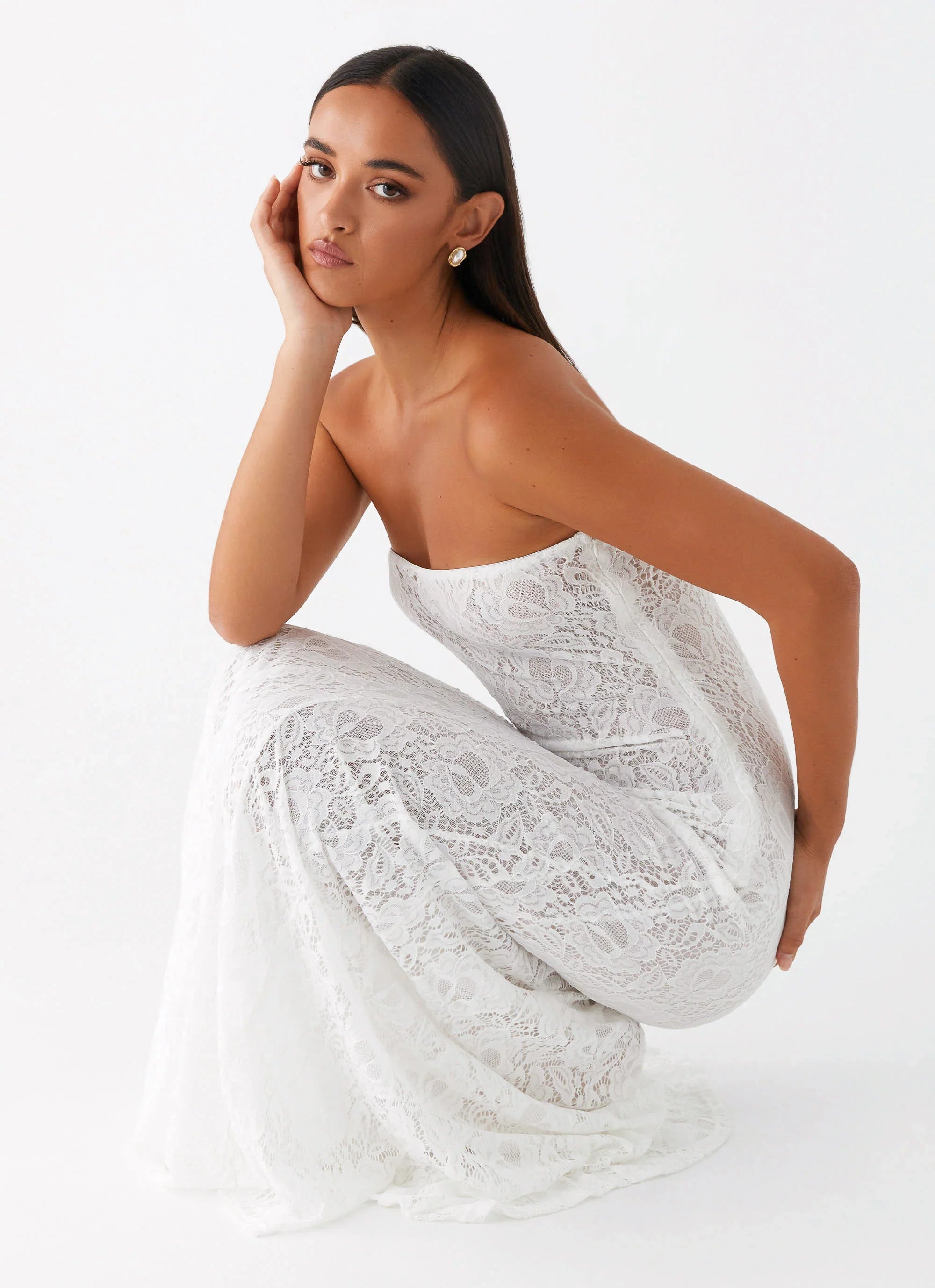 Lolita Lace Maxi Dress - Ivory